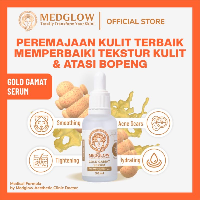 Medglow Clinic Gold Gamat Serum 30 Ml / Aesthetic Skincare Serum Anti Aging