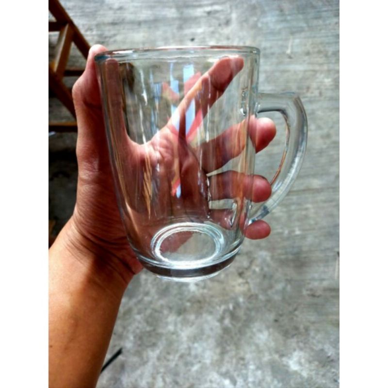 Gelas Beer Besar/Gelas Kaca/Gelas Gagang/Gelas Minum