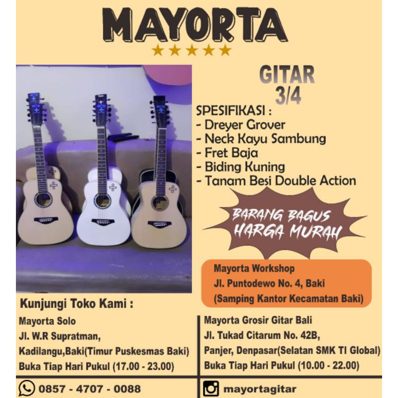 Gitar akustik 3/4 martin ed sheraan tanam besi-1