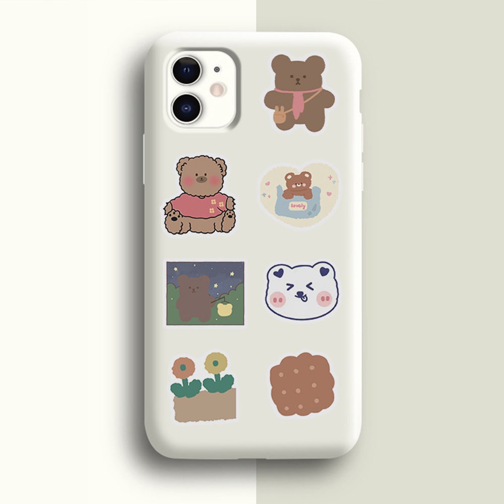 【COD Tangding】102pcs / Set Stiker Graffiti Kartun Beruang Gaya Korea Anti Air Untuk Dekorasi Koper / Motor / Notebook