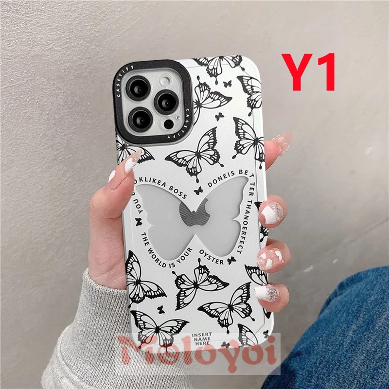 Soft Case TPU Motif Kupu-Kupu Untuk iPhone XR X XS Max 11 12 13 Pro Max 6 6s 7 8 Plus SE 2020