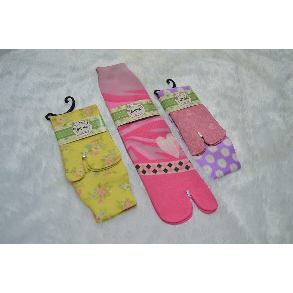 Kaos Kaki Wanita Jempol / Kaos Kaki Tebal Wanita Motif Printing