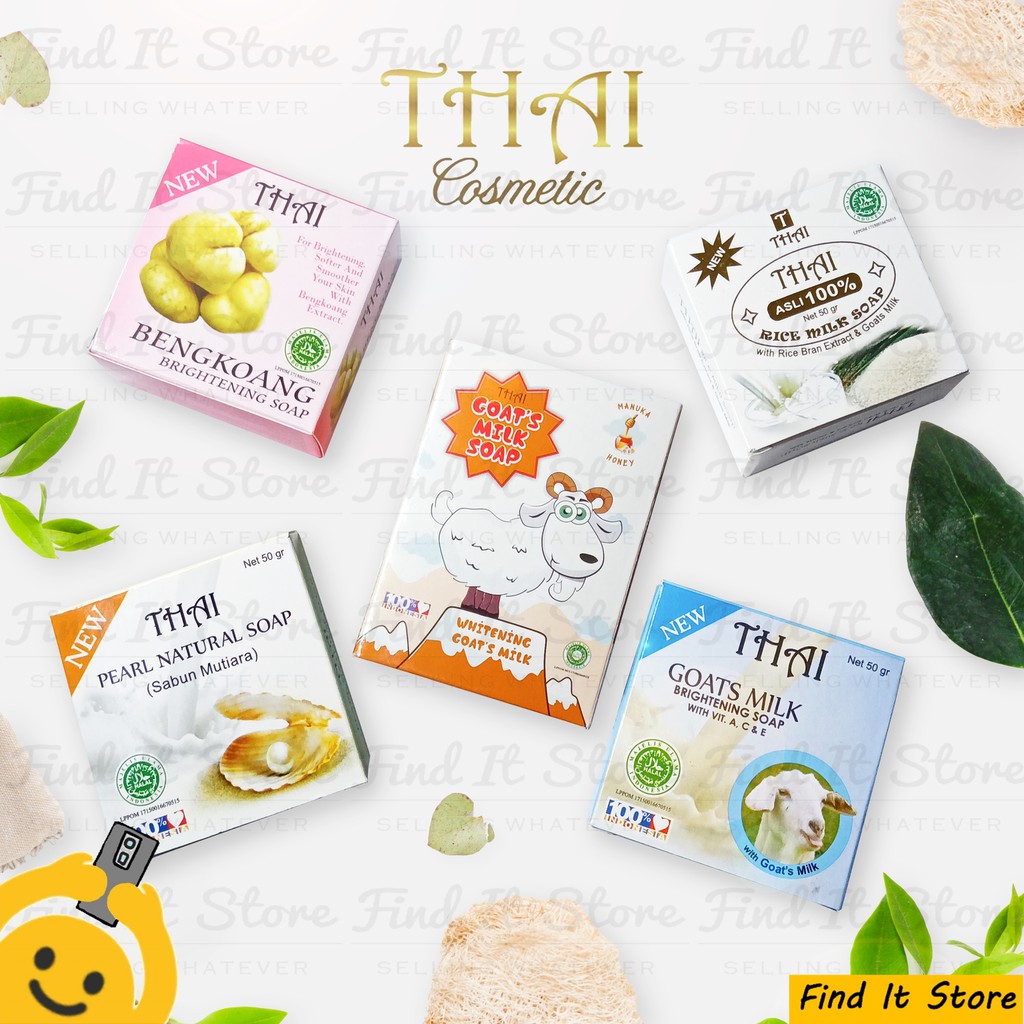 THAI Rice Milk | Goat Milk | Bengkoang | Pearl Mutiara | Papaya Soap Brightening Sabun Pemutih Badan