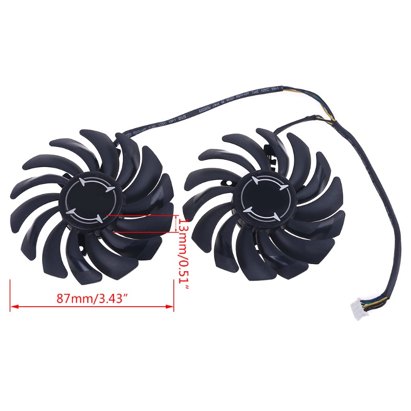 Bt 1pasang 87mm PLD09210B12HH 4pin Grafis Video Card Cooling Fan Untuk MSI RX 470 480 570 580 Armor