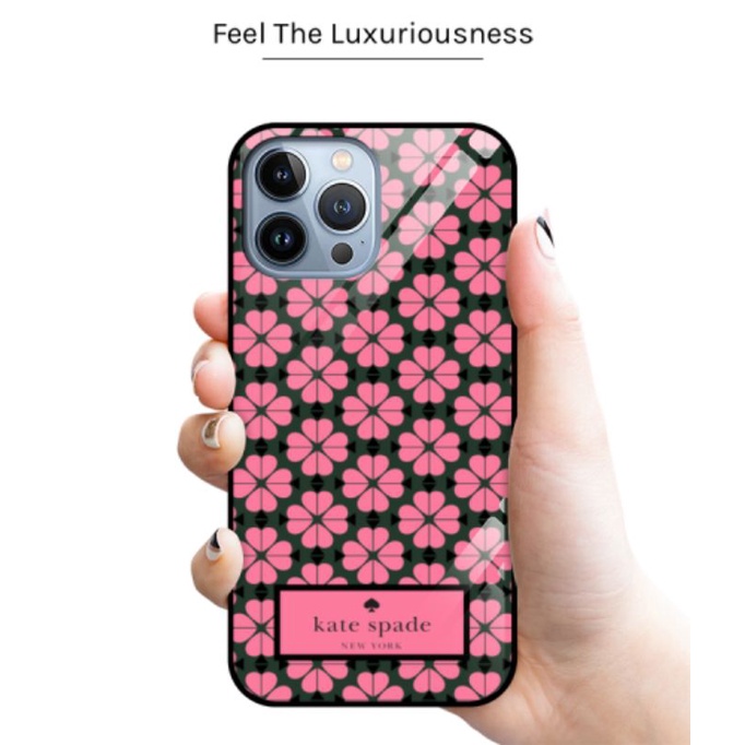 premium softcase glass kate spade pink iphone 13 pro max 13 pro 13 13 mini