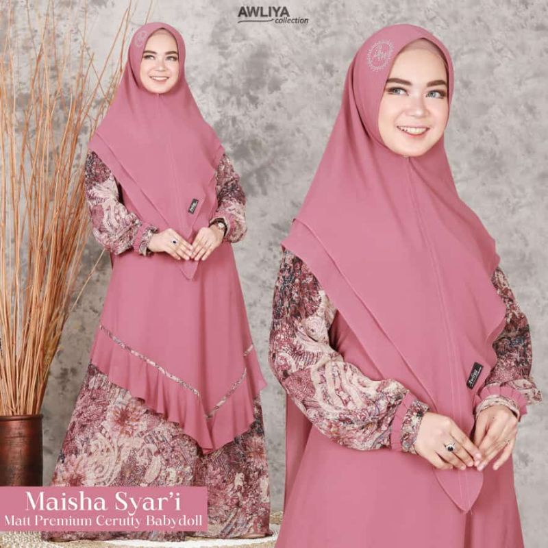 GAMIS SYAR'I MAISHA BY AWLIYA COLLECTION - GAMIS TERBARU - GAMIS BU