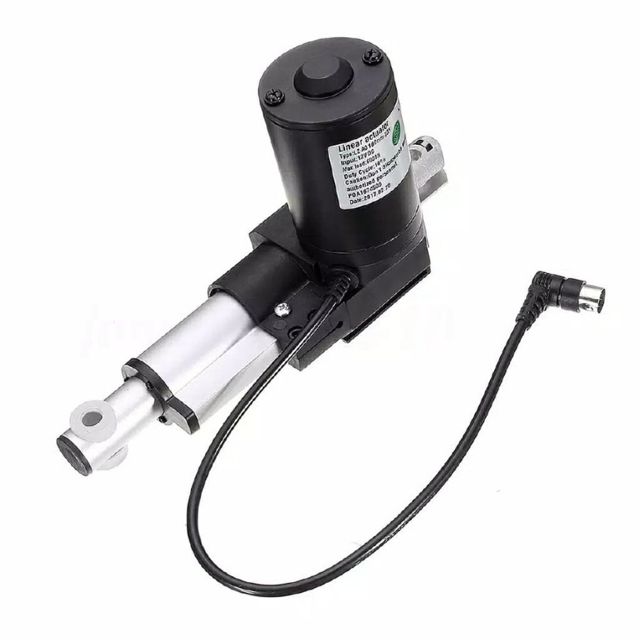 motorized linear actuator aktuator 100mm 6000N 12V dan 24V motor DC