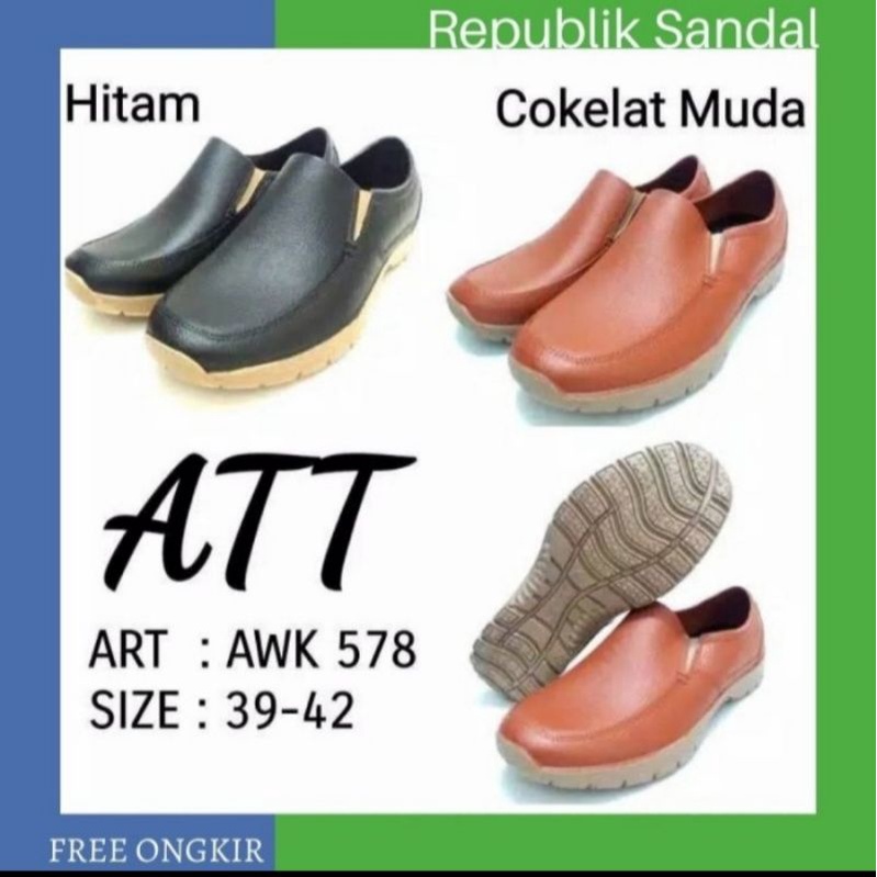 SEPATU PANTOFEL KARET PRIA ORIGINAL ATT AWK 578 SEPATU KARET PRIA