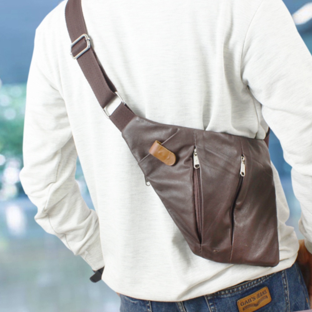 Slingbag Kulit Asli  Tas Selempang Kulit asli POLICE Crossbody Genuine Leather