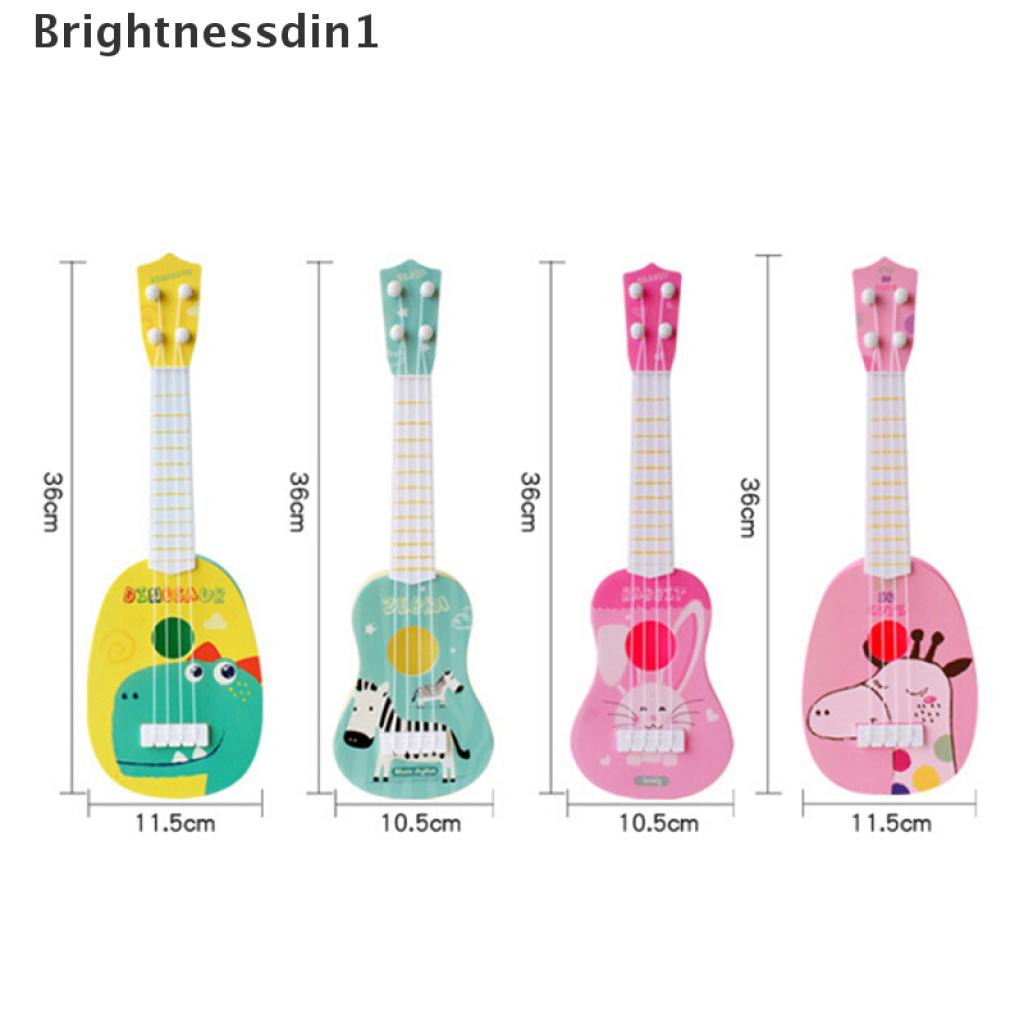 (Brightnessdin1) Mainan Edukasi Gitar Ukulele Montessori Untuk Anak