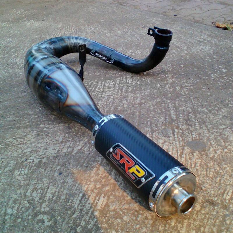 Knalpot Racing Vespa SRP Kiri FFA/Kompetisi Slincer Bigg Carbon