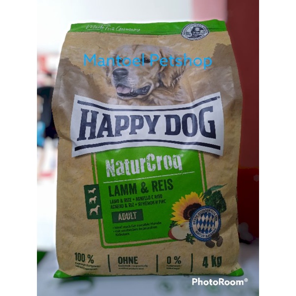 Happy Dog Naturcroq 4kg makanan anjing adult lamb &amp; reis