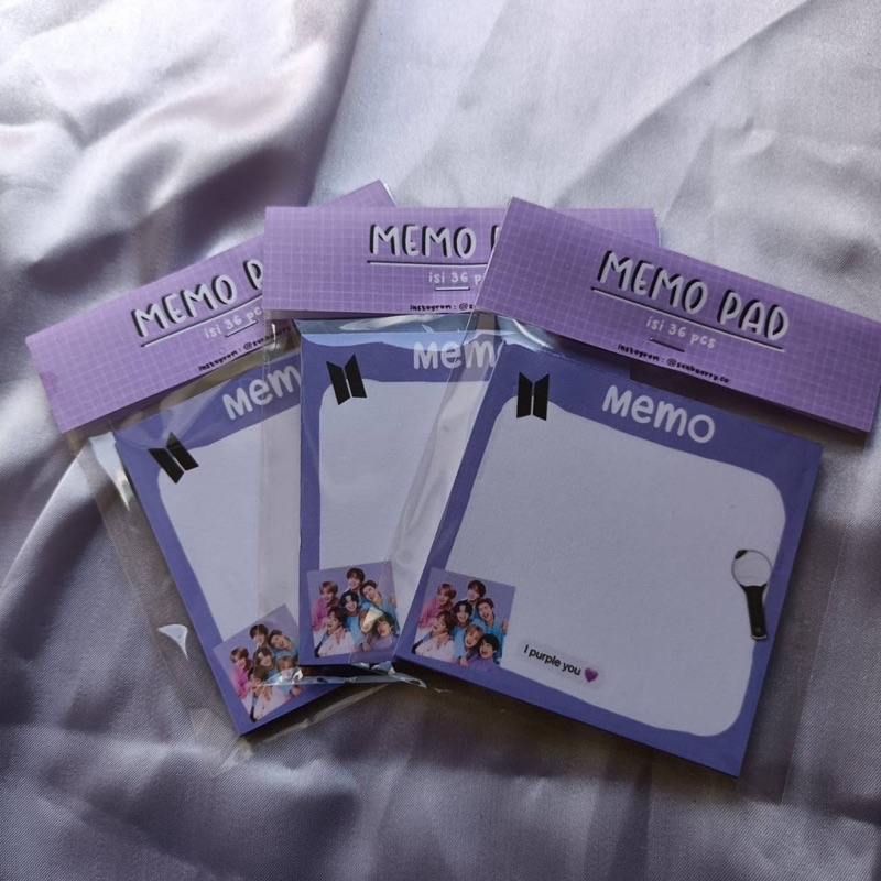 

BTS Memo Pad Handmade by sunbearry.co