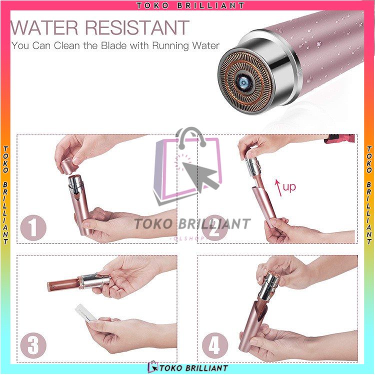 [BIƧΛ BΛYΛЯ DIƬΣMPΛƬ] Lipstick Pencukur Alat Cukur Alis Wanita Epilator Cukuran Shaver Alis Bulu Halus  Elektrik Mini Portable