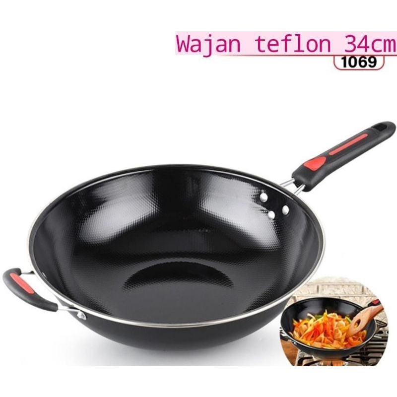 kuali enamel wajan enamel 34cm