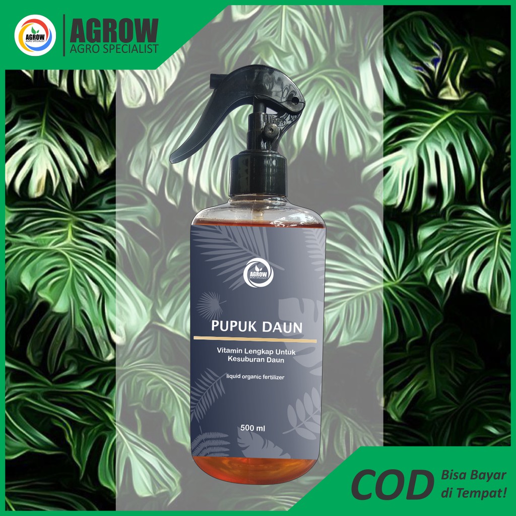 Pupuk Daun Tanaman Hias By Agrow Nutrisi Suplemen Vitamin Daun Aglonema Monstera Calathea 500 ml