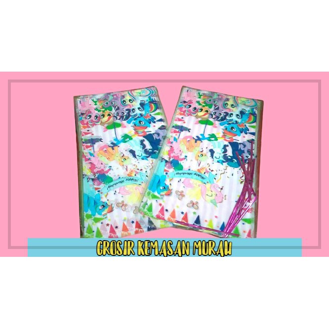 

[10 pcs] Plastik Ultah sedang / Plastik Snack Ultah Krakter kartun menarik Uk.35x18cm