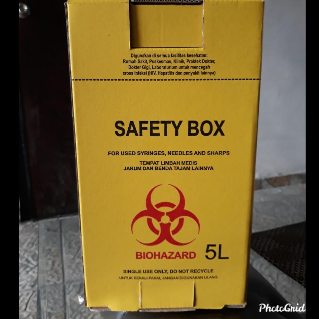 Jual Safety Box 5 Liter Tanpa Tali Tempat Sampah Medis | Shopee Indonesia