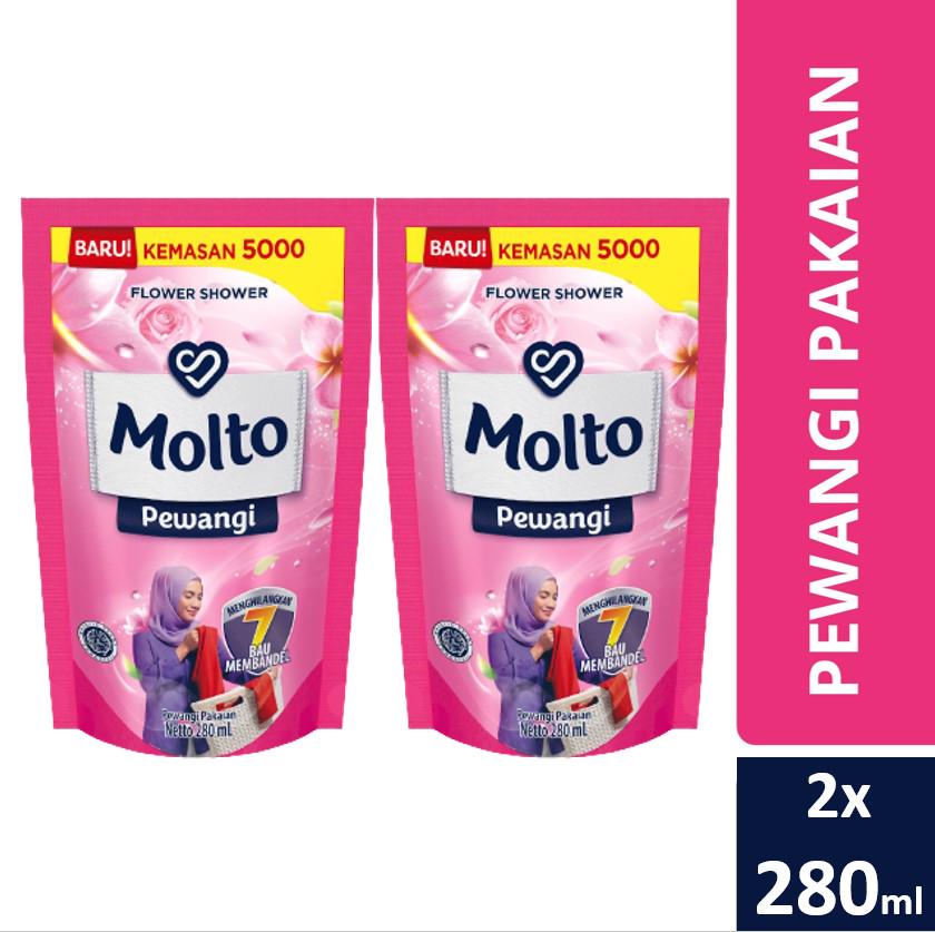 Molto Pewangi Flower Shower 280mL Twinpack