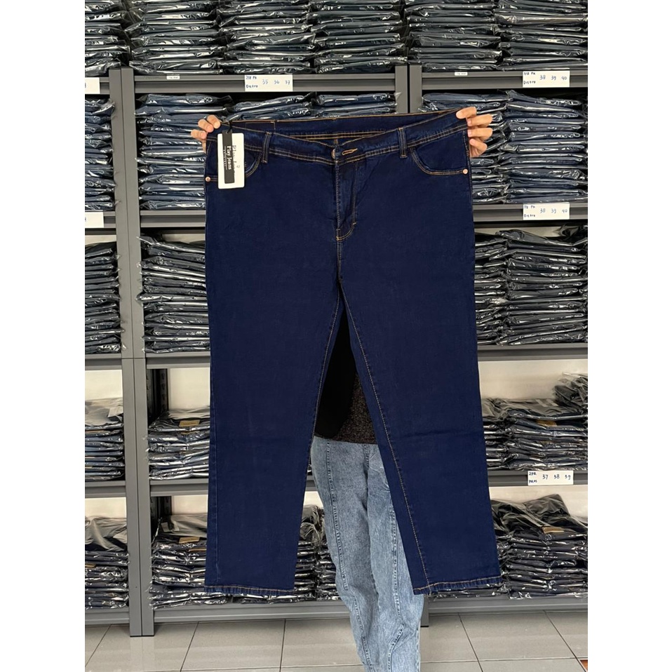 Celana Jeans Pinggang Resleting Jumbo Celana Jeans Jumbo Polos Celana Jeans Resleting Bigsize Polos