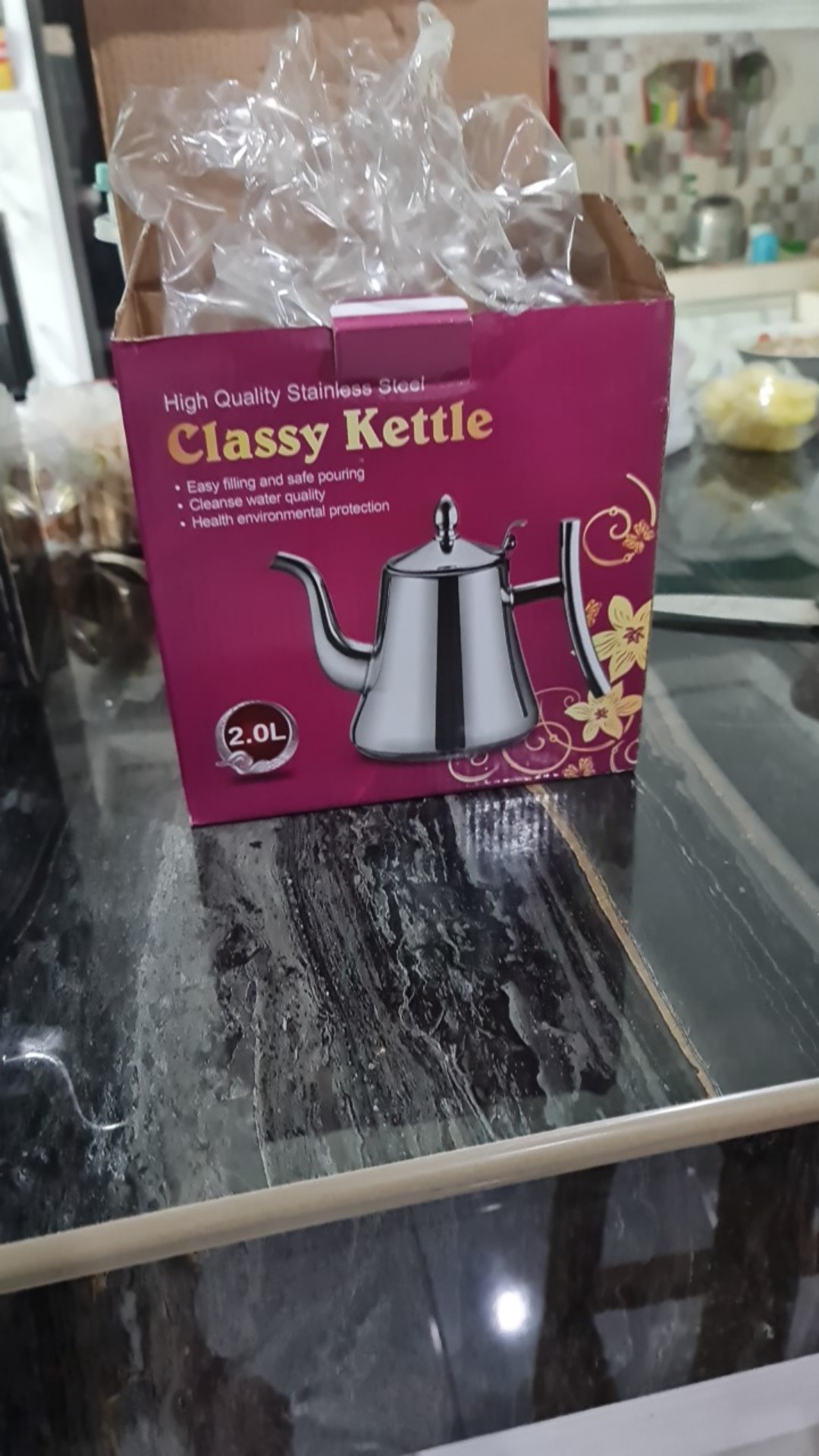 Teko Classy Kettle  Teko Teh Dan Kopi Stainless Steel Golden Horse