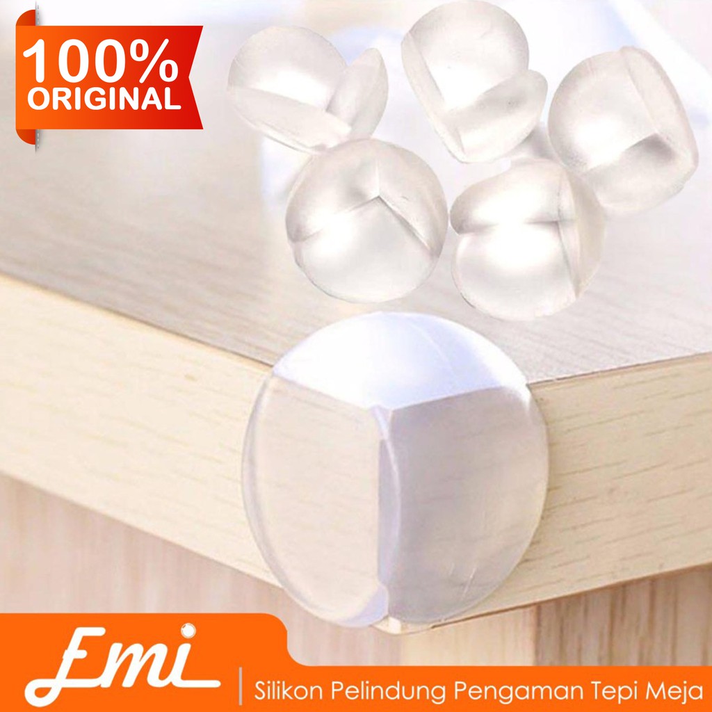 Silikon Silicone Pelindung Pengaman Tepi Sudut Siku Meja Bulat - 1pcs