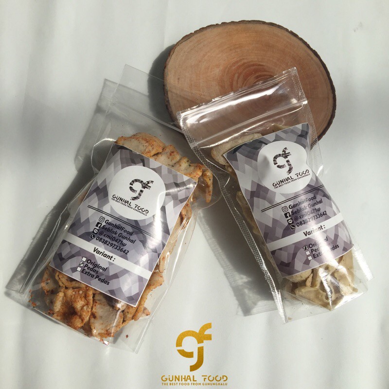 

Basreng gunhal Gunhalfood kemasan Besar, sedang dan mini