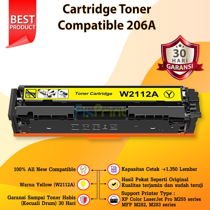 Cartridge Toner Compatible 206A W2110A W2111A W2112A W2113A M255 M282