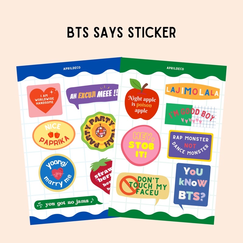 

BTS Says Sticker