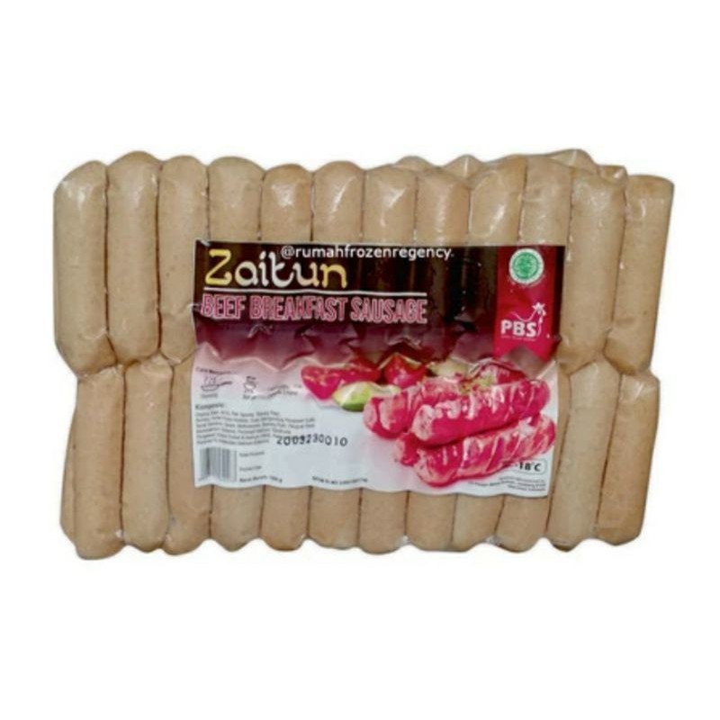 

zaitun beef sosis breakfast 1pak (1 kg)