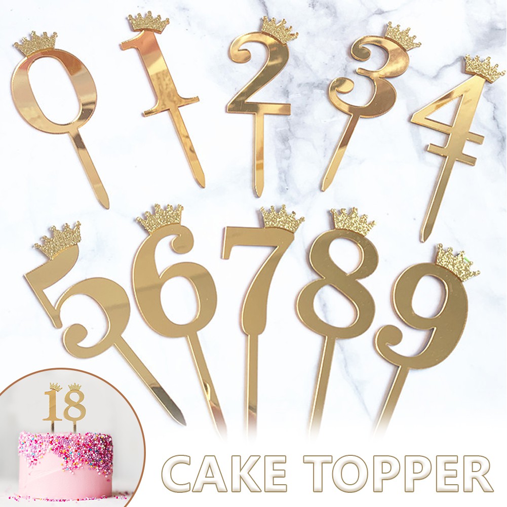 Topper Kue Desain Happy Birthday 2021 Bahan Akrilik Warna Emas Untuk Dekorasi Pesta