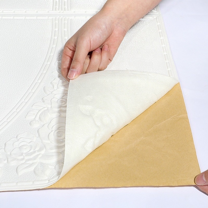 (TERMURAH) Wallpaper Foam 3D Ukuran Wallpaper Plafon High Quality Dekor Kamar bunga manik-manik-1