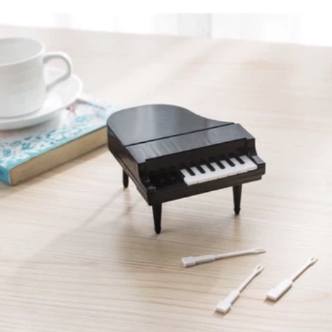 Fruit pick tusukan garpu bento buah snack - bentuk piano kecil unik - food pick kids party