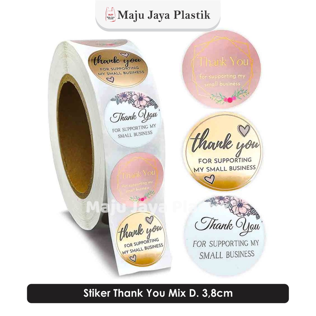 

(10 Pcs) Sticker Segel Diameter 3,8cm Stiker Label Thank You Selamat Menikmati Happy Birthday Bulat