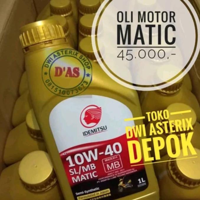 [[BISA COD]] Oli mesin motor matic 1L idemitsu 10w-40 10-40 10w/40 10/40