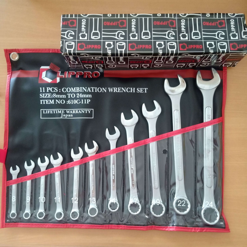Fafeicy 12Pcs Combination Spanner Set Hand Reparing Tools with Wrench Holder 