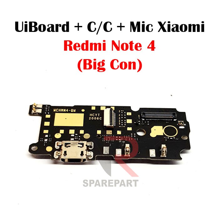 FLEXIBLE PAPAN CAS XIAOMI REDMI NOTE 4 PAPAN KONEKTOR CAS / CHARGER + MIC