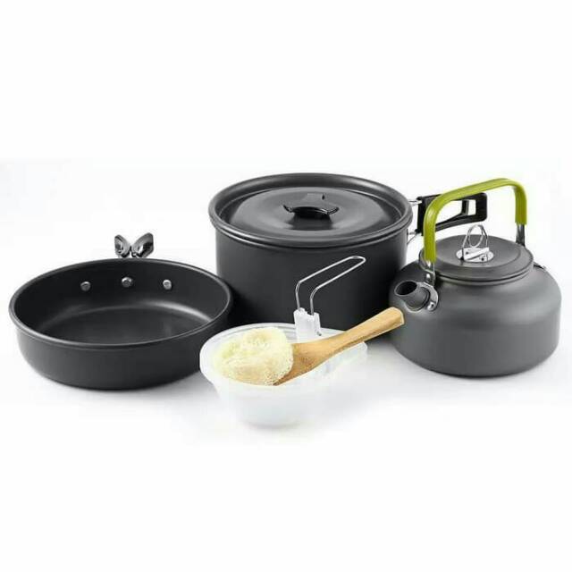 Cooking set DS-308 outdoor Nesting Teko Misting - DS308 ketel portable