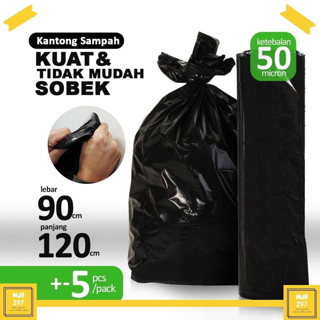 Jual Kantong Plastik Sampah Trash Bag Plastik Hitam Sampah 90cm X 120cm Shopee Indonesia 7558