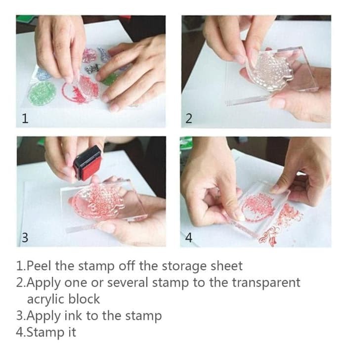 Clear Stamp (Stempel Transparan/Bening) - Welcome Banner Pattern