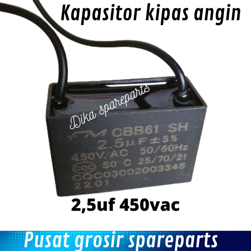 kapasitor kipas angin 2,5uf