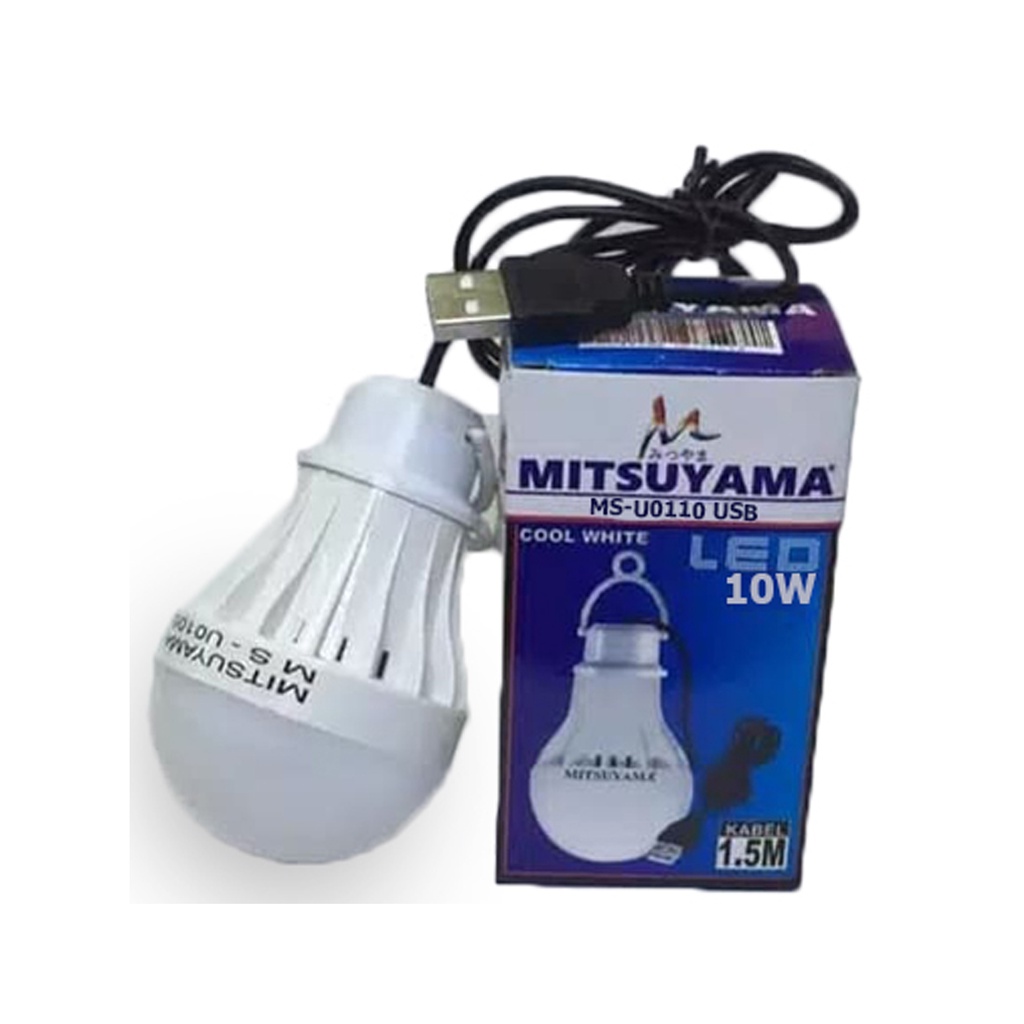 Lampu Bohlam LED USB Mitsuyama Emergency Lampu Darurat Kabel 5 wat 8 wat 10 wat 15 wat PROMO MURAH