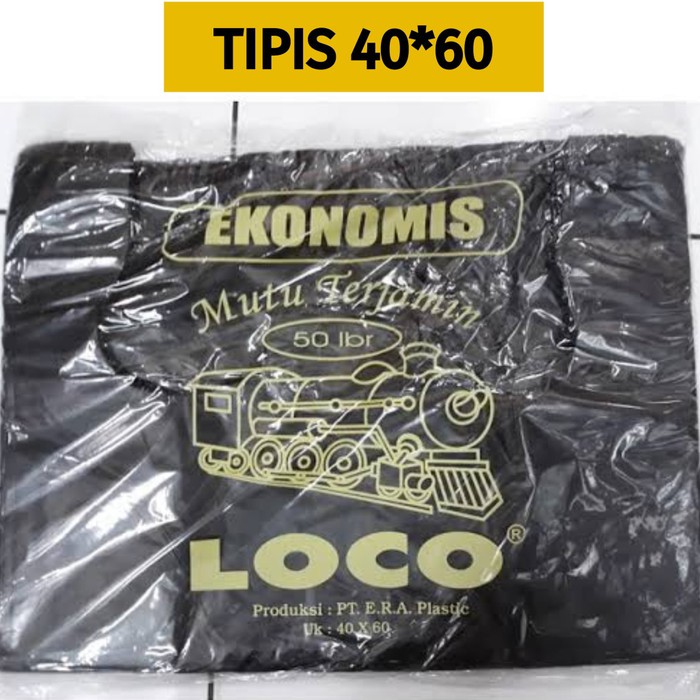 Kantong Plastik Kresek LOCO EKONOMIS 40*60/Kantong Kresek LOCO Tipis