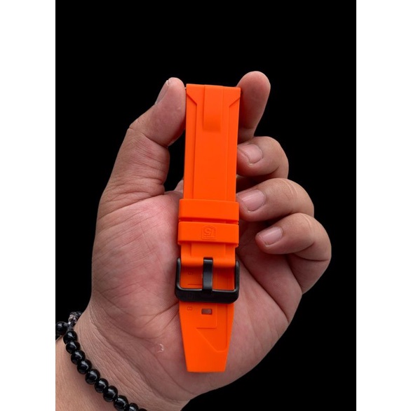 Strap Tali Jam Tangan silicone Original T5 Oren 24MM