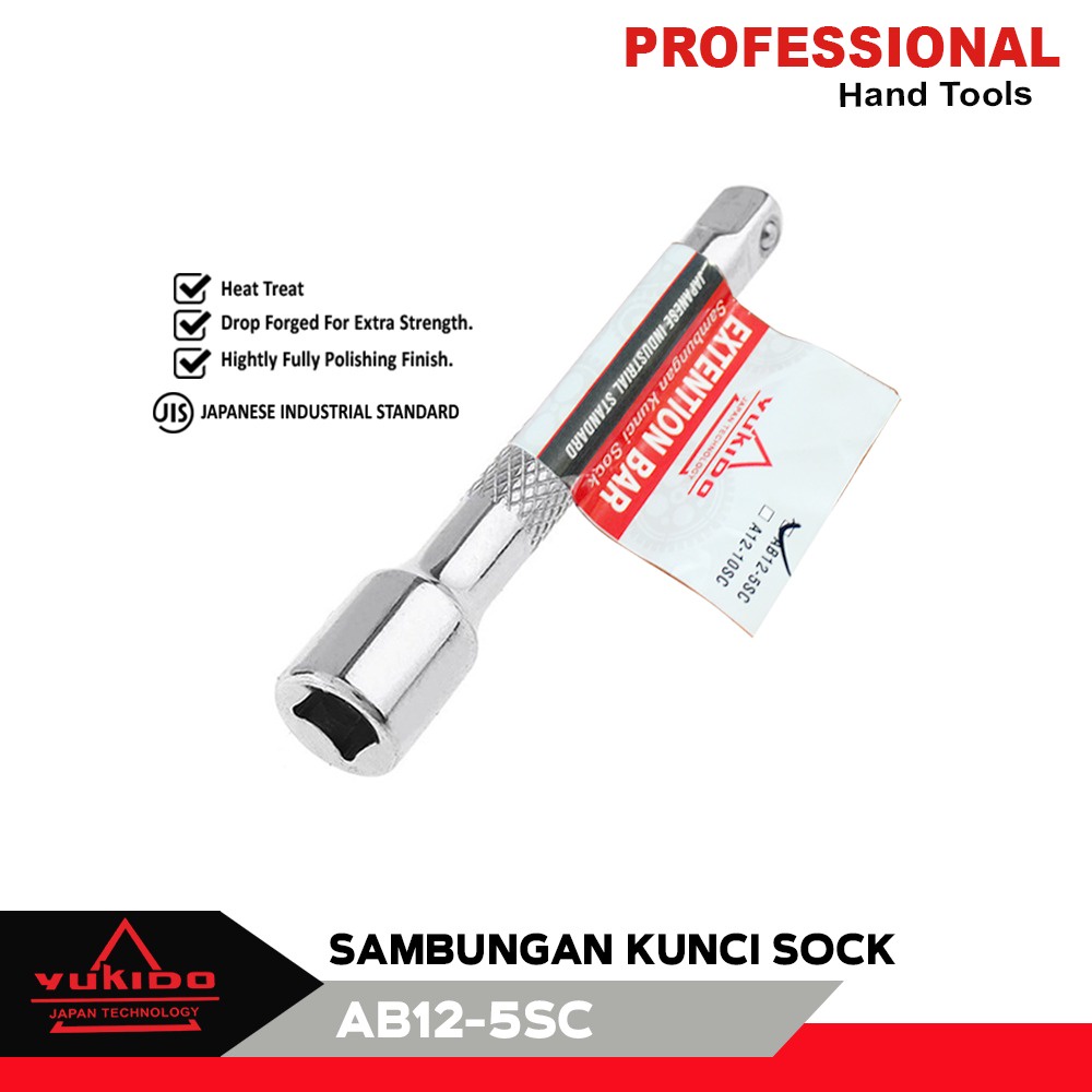 YUKIDO Extension Bar Sok Sock 5 Inch 1/2 DR - Sambungan Kunci Shock