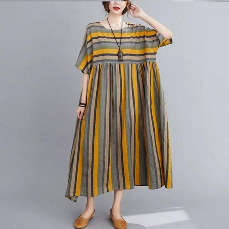 MDLV ~ 79002# Garvania Loose Dress Bigsize Oversize Dress Fashion import