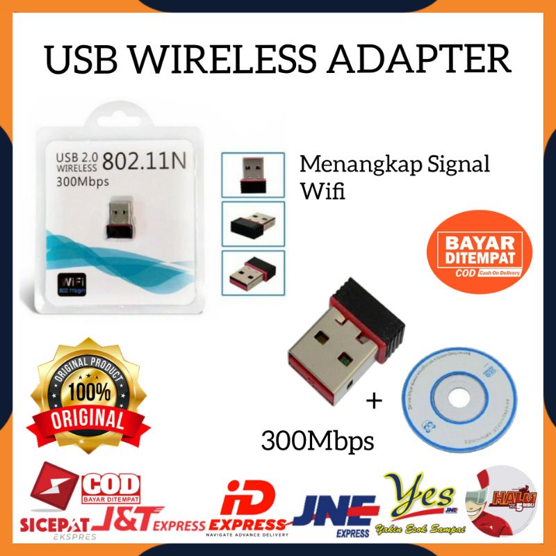 [COD] USB WIFI KOMPUTER WIRELESS ADAPTER NETWORK USB WIFI DONGLE ROUTER WIRELES 300MBPS / KONEKTOR UNTUK MENANGKAP SIGNAL WIFI