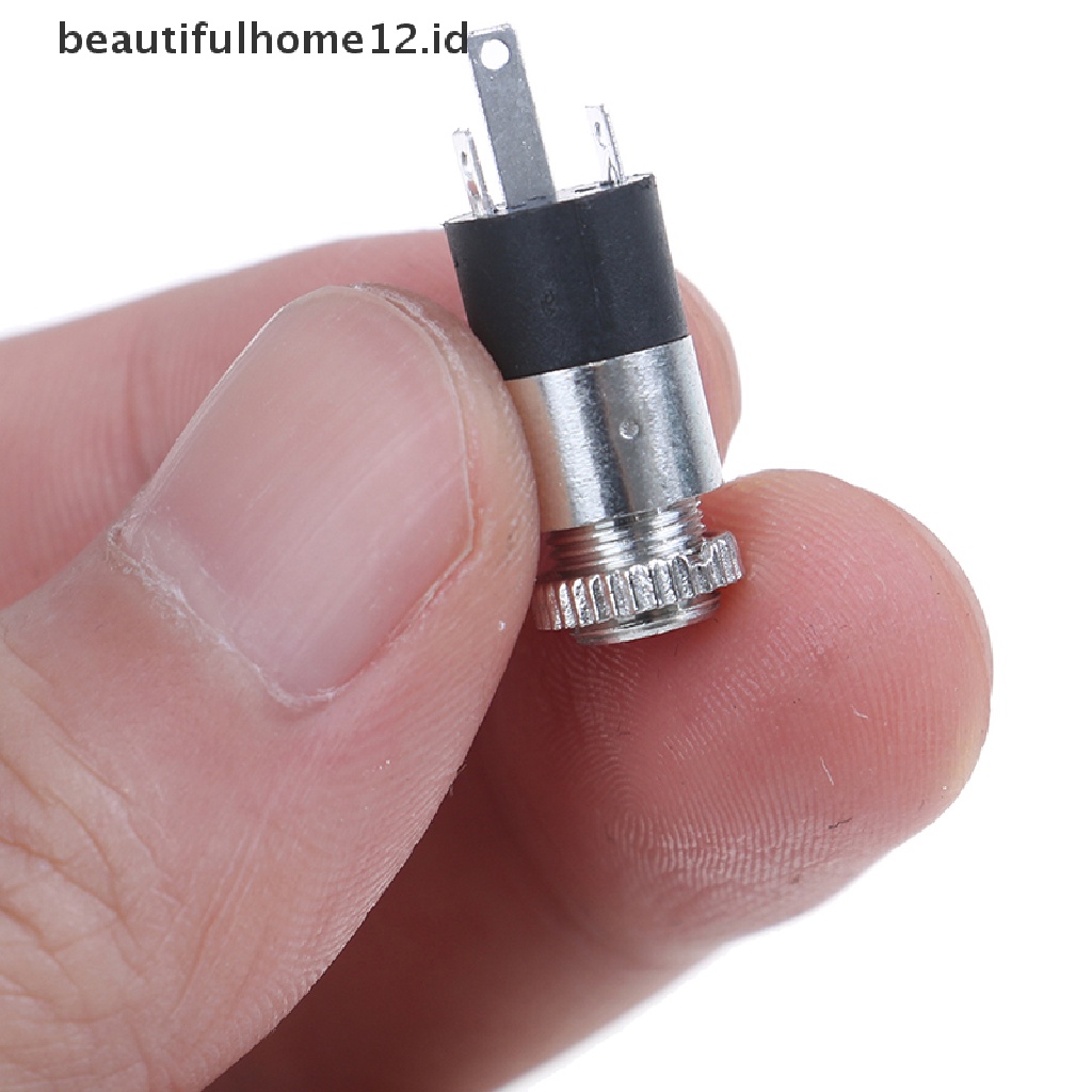 【beautifulhome12.id】 5Pcs Silver PJ392 3.5mm Stereo Female Audio Headphone Connector Jack Socket Plug .