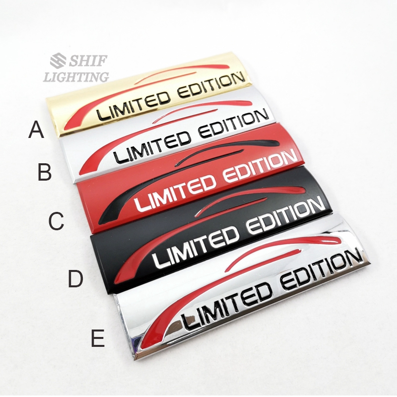 1pc Stiker Emblem / Badge Logo Limited Edition Bahan Metal Untuk Dekorasi Mobil