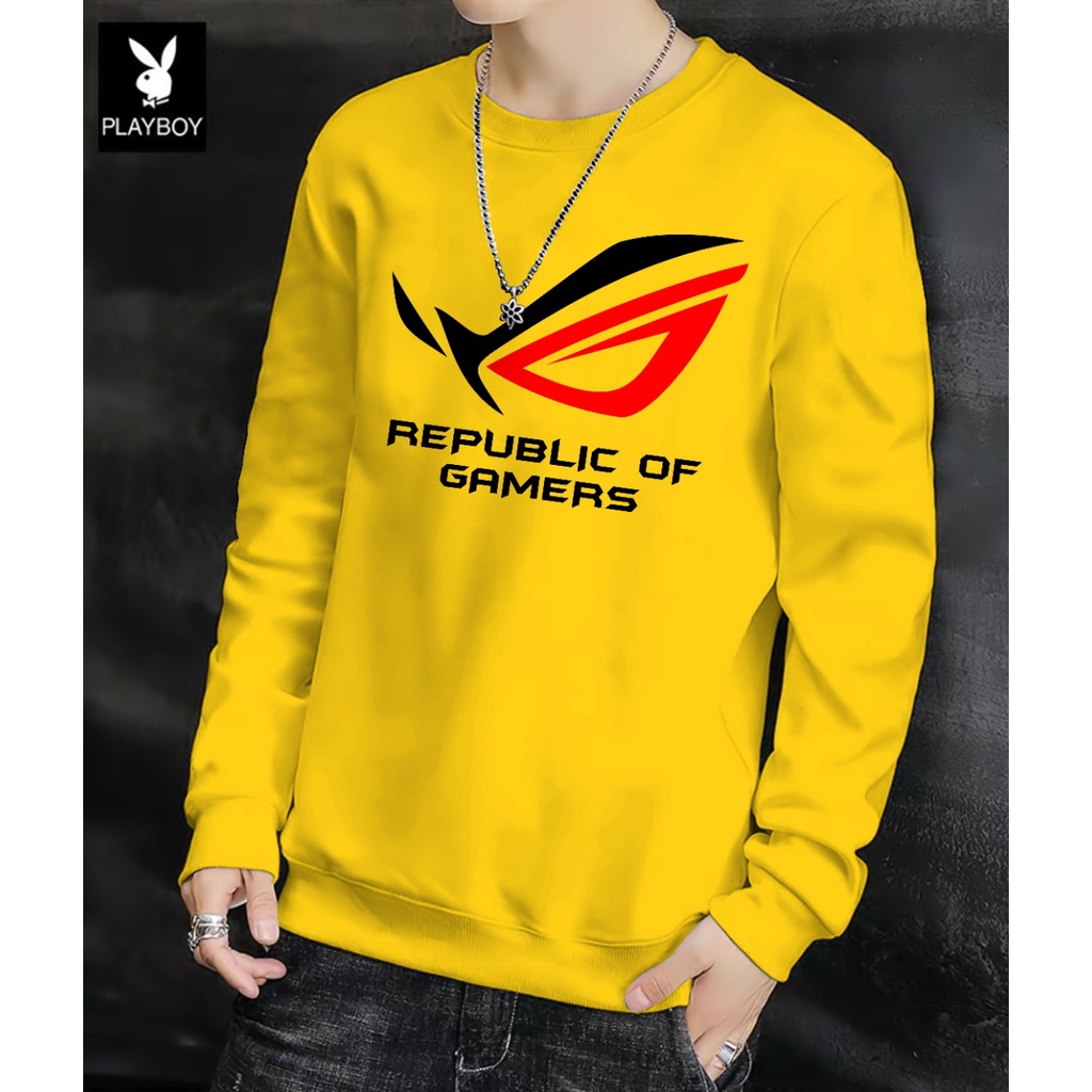 Sweater Pria/Sweter Pria/Sweter/Sweater ROG (Republic of Gamers) Bahan Babyterry UK M-L